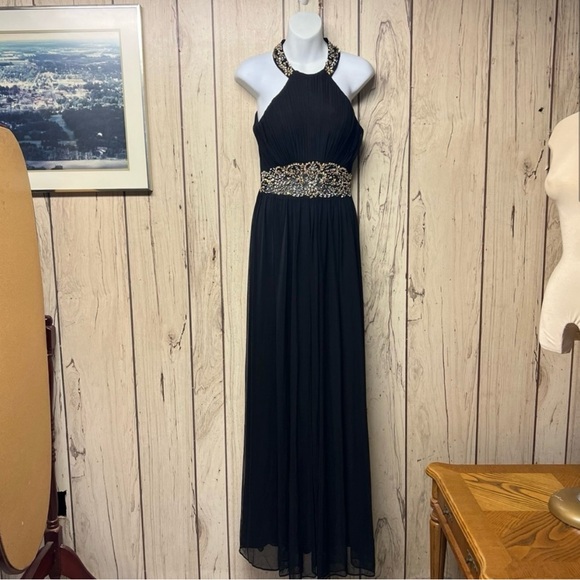 Black and Gold Laura Dress - Picture 5 of 6